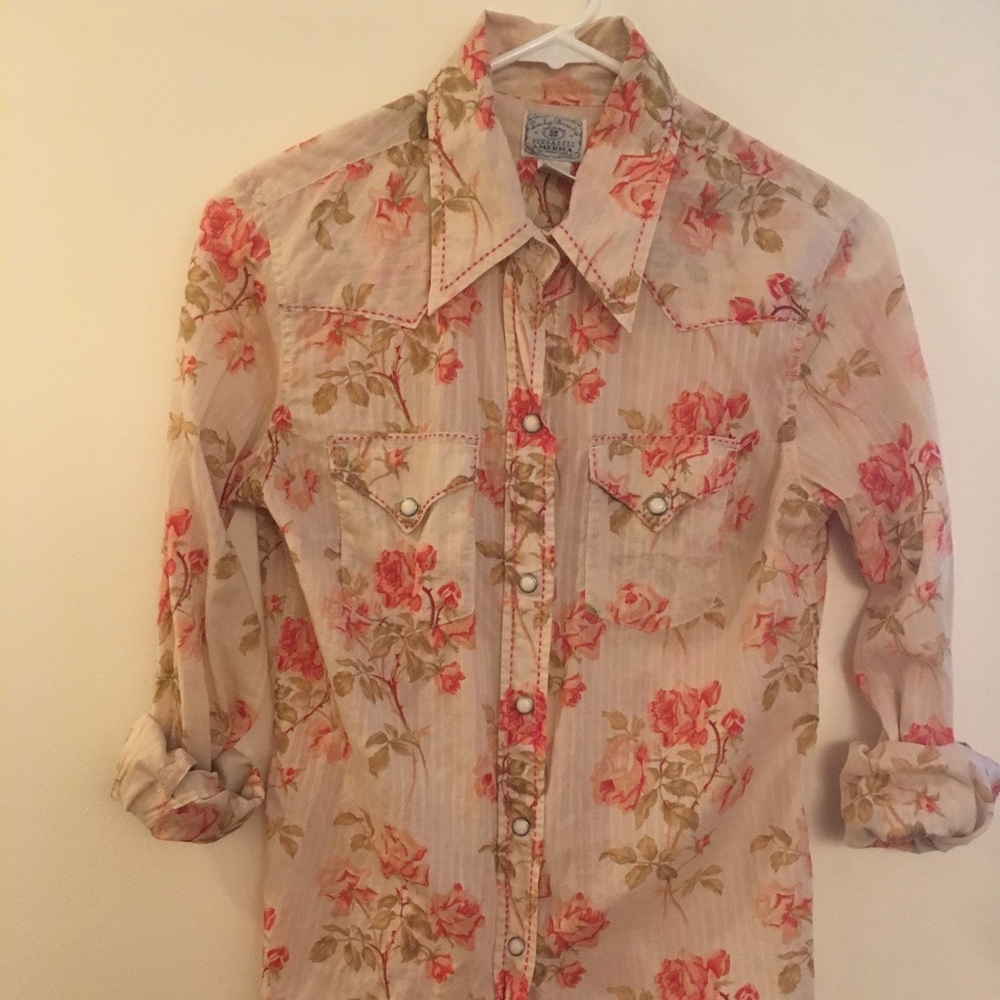 Floral Button-Down Long Sleeve